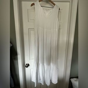 White tiered maxi/midi